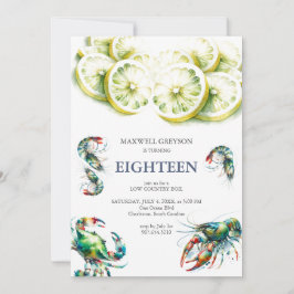 シーフードボイル18誕生日招待状 招待状