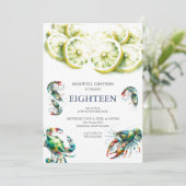 シーフードボイル18誕生日招待状 招待状 (スタンド正面)