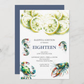 シーフードボイル18誕生日招待状 招待状 (正面/裏面)