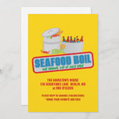 シーフードボイル7月4日パーティの招待状 招待状 (正面/裏面)