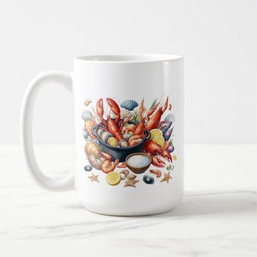 シーフードマグ コーヒーマグカップ (左)