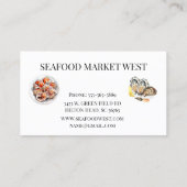シーフードマーケットビジネスロブスターカニ 名刺 (裏面)
