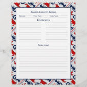 シーフードレシピページロブスターカニデザイン (正面)