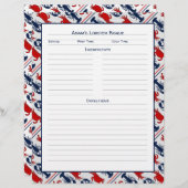 シーフードレシピページロブスターカニデザイン (正面/裏面)