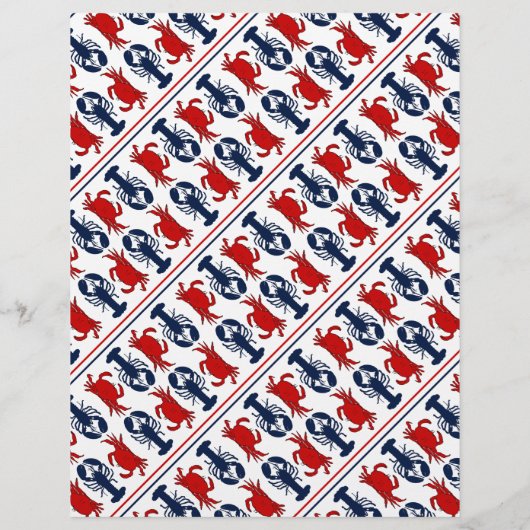 シーフードレシピページロブスターカニデザイン (裏面)