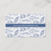 シーフードレストランコースタルブティックまたはリゾート 名刺 (裏面)