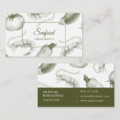 シーフードレストランビジネスカード 名刺 (正面/裏面)