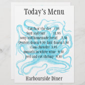 シーフードレストランメニュー (正面/裏面)