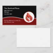シーフードレストランモダンロブスター名刺 名刺 (正面/裏面)