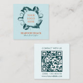 シーフードレストラン用カスタマイズ可能名刺 スクエア名刺 (正面/裏面)