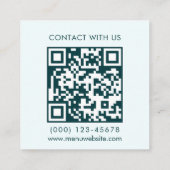 シーフードレストラン用カスタマイズ可能名刺 スクエア名刺 (裏面)