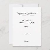 シーフードロブスターカニディナー招待状 招待状 (裏面)