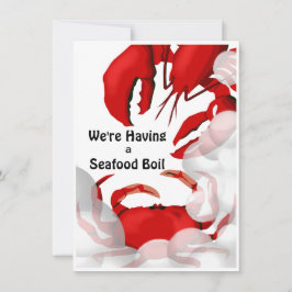 シーフードロブスターカニディナー招待状 招待状