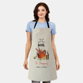 シーフード夏のクロウフィッシュ沸騰パーティー エプロン (着用した状態)
