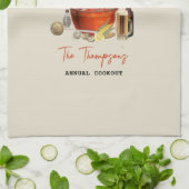 シーフード夏のクロウフィッシュ沸騰パーティー キッチンタオル (折り畳み)