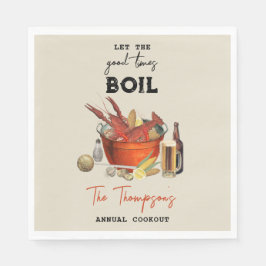 シーフード夏のクロウフィッシュ沸騰パーティー スタンダードランチョンナプキン