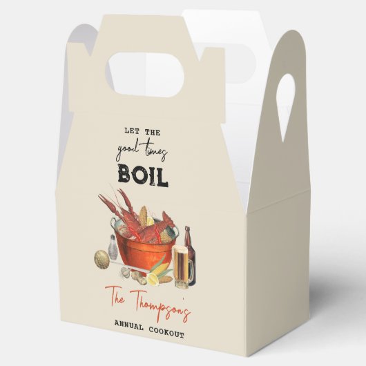 シーフード夏のクロウフィッシュ沸騰パーティー フェイバーボックス (オープン)