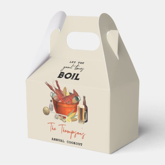 シーフード夏のクロウフィッシュ沸騰パーティー フェイバーボックス (正面サイド)