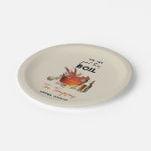 シーフード夏のクロウフィッシュ沸騰パーティー ペーパープレート (アングル)