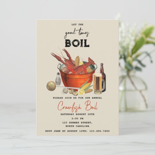 シーフード夏のクロウフィッシュ沸騰パーティー 招待状 (スタンド正面)