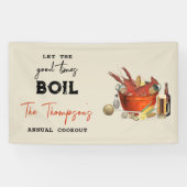 シーフード夏のクロウフィッシュ沸騰パーティー 横断幕 (横)