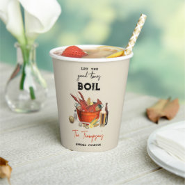シーフード夏のクロウフィッシュ沸騰パーティー 紙コップ