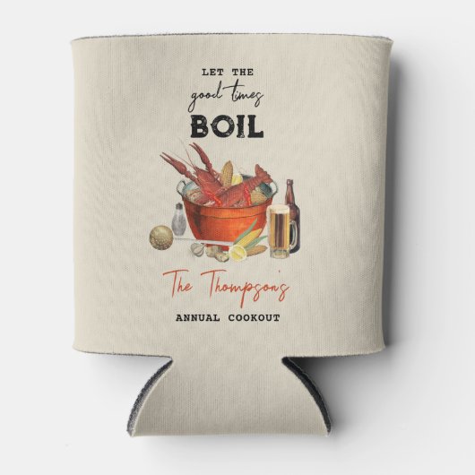 シーフード夏のクロウフィッシュ沸騰パーティー 缶クーラー (正面)