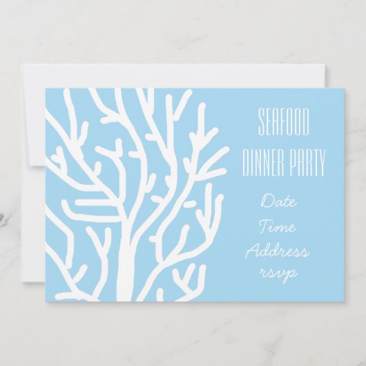 シーフード海サンゴテーマディナーパーティー 招待状 (正面)