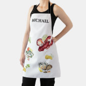 シーフード甲殻類カキ蟹シェフモノグラム エプロン (インサイチュ)