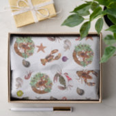 シーフード甲殻類ロブスターカニのクリスマス 薄葉紙 (ギフト)