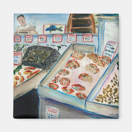 シーフード販売マグネット（パイクプレイスシアトル） マグネット (正面)