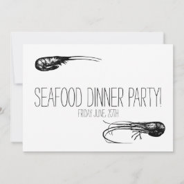 シーフード·ディナー·パーティー、カクテル·デリカシー 招待状