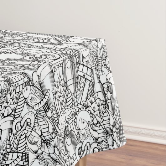 シーフード&ビールテーブルクロス テーブルクロス (インサイチュ)