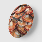 シーフード ラウンド壁時計 (傾斜)