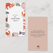 シーフード、魚BBQおよび魚市場のレストラン 名刺 (正面/裏面)