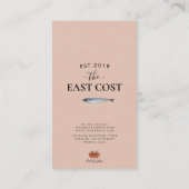 シーフード、魚BBQおよび魚市場のレストラン 名刺 (裏面)