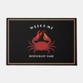 シーフーモダンドカニエビの名 ドアマット (正面)