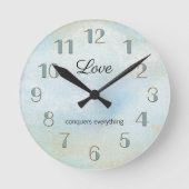 シーフ芸術的ォームビーチラブウォールクロック ラウンド壁時計 (正面)