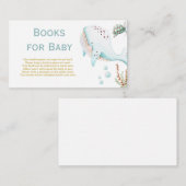 シーブックの下にある鯨の赤ちゃんシャワー エンクロージャーカード (正面/裏面)