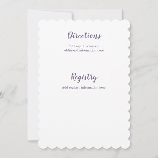 シーブライダル·シャワーの招待の下 招待状 (裏面)