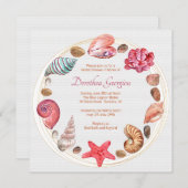 シーブライダル·シャワー·インビテーションにより 招待状 (正面/裏面)