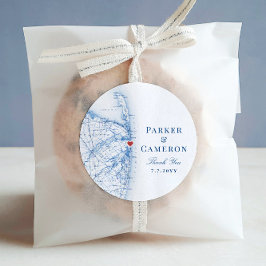 シーブライトニュージャージーマップ結婚式の引き出物 ラウンドシール