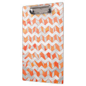 シーブラシェブロンオレンジとホワイト クリップボード (左)