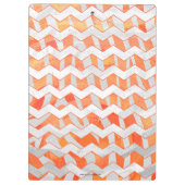 シーブラシェブロンオレンジとホワイト クリップボード (裏面)