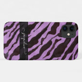 シーブラスキンパターンパープルブラックモダンシック名 Case-Mate iPhoneケース (裏面(横))