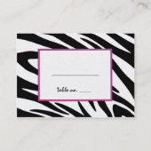 シーブラストライプーとピンクリボンのシーティングカード プレイスカード (裏面)