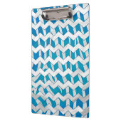 シーブラブルーとホワイトシェブロン クリップボード (左)