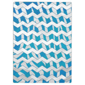 シーブラブルーとホワイトシェブロン クリップボード (裏面)