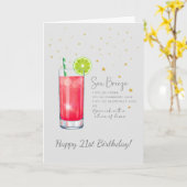 シーブリーズカクテル21stハッピーバースデーカード カード (黄色い花)