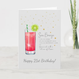 シーブリーズカクテル21stハッピーバースデーカード カード